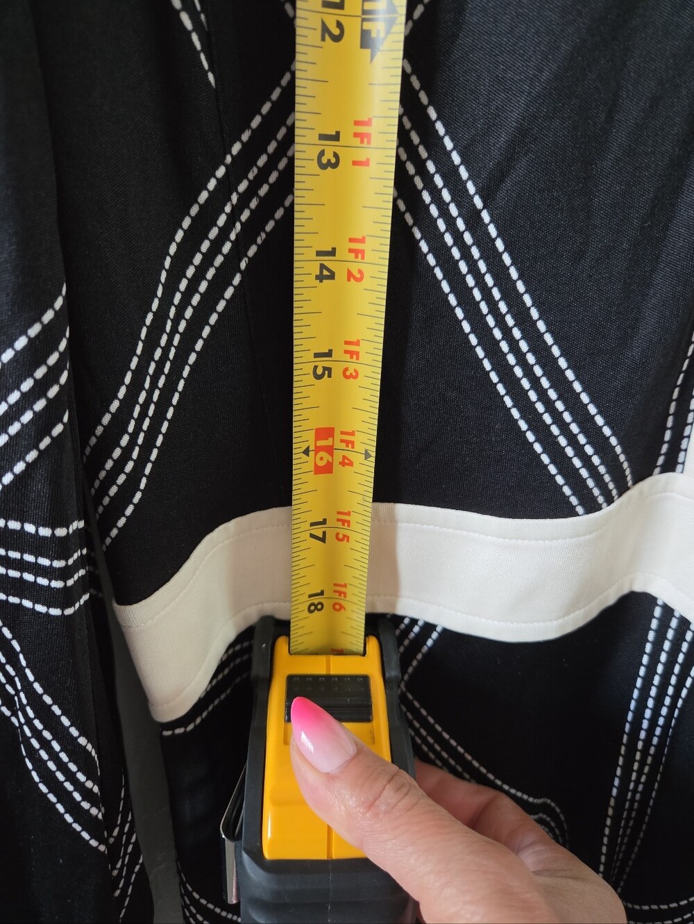 Tory Burch Maxi Dress L Geometric Mod Quiet Luxury Preppy - Picture 15 of 15